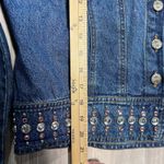 Gordon & James Embellished Rhinestone Denim Jean Jacket Western Studded Large Blue Photo 5