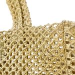 Jean Paul Gaultier Parfums Sparkling Straw Tote Bag Handbag Gold Photo 8