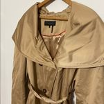 Donna Karan New York belted trench coat jacket beige champagne Photo 9