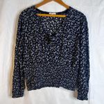 Maurice's Blue Floral Vneck Tie Neck Smocked Waist Peasant Blouse Size XL Photo 9