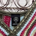 Urban Outfitters  Kian Crochet Mini Dress MEDIUM maroon green blue Photo 3