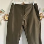 Max Mara S  Olive Green Flat Front Straight Leg Pants Size 4 Photo 1