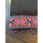 California Style Pants Womens Medium Black Boho Embellished Beaded‎ Ribbon Artsy Photo 11