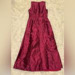 Kay Unger NEW  Mariah Crinkle Pleated Sangria pink ball Gown Sz 10 Photo 6