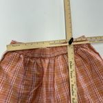 Free People  Shorts Womens Small Orange Pink Plaid Boho Crochet Trim‎ 100% Cotton Photo 6