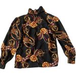 Vintage Marlins Blouse Black Size 6 Photo 4