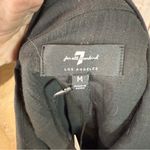 7 For All Mankind  Cotton/Linen BUTTON UP JET BLACK Photo 6