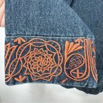 Women's Vintage 90s Country Grandma Embroidered Cottagecore Denim Jean Jacket M Blue Size M Photo 3