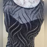 Cardalite Women’s sheer panel‎ maxi dress, shimmer, flowy sleeveless, vintage Black Size undefined Photo 1