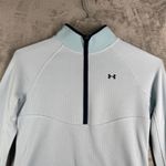 Under Armour ‎ Top Pullover ColdGear Fitted Half Zip Athletic Casual Blue Small Photo 4