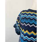 Missoni for Target Women's Large Blue Chevron Tunic Dress Retro Groovy Knit Photo 2