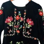 ZARA NWOT  Black Embroidered Mini Dress SZ-XS Bloggers fav Photo 2