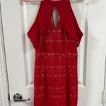 Francesca's Red Lace Dress Photo 0
