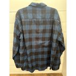 Weatherproof Vintage Unisex Blue Plaid Flannel Long Sleeve Button Photo 4