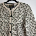 Woolrich  Tree Heart Print Sweater S Ramie Cotton‎ Button Cardigan Outdoorsy Photo 1