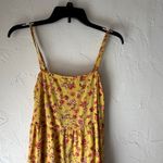Old Navy  Women's Size Medium Yellow Floral Mini Soft‎ Rayon Tiered Dress Photo 1