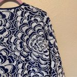 Bob Mackie  Wearable Art Blue White Sequined Mini Jacket Shrug Womens M Formal Photo 2