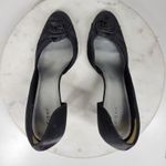 Fioni Dress Pumps Womens 8.5 Black Satin Rose Stiletto High Heels Formal Photo 8