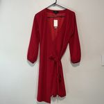 J.Crew  NWT Wrap Dress in 365 Crepe‎ Festive Red Size 4 Photo 2
