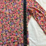 WAYF Floral Long Sleeve Bodysuit - Vibrant Garden Cute Print Photo 2