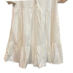 Royalamp Cotton White Tiered Dress Puff Sleeve Collared Casual Size M‎ Size M Photo 2