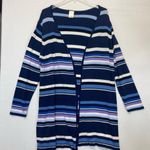 Blair Striped Knit Cardigan Sweater Women’s XL long open front oversized stripes Photo 5