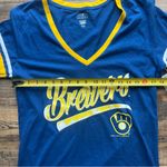 Genuine Merchandise Milwaukee Brewers  Womens Blue Short Sleeve Tee Size Md NWT Photo 3