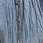 Vintage Crazy Cowgirl Tiered Maxi Skirt Concho Button Front Elastic Waist Sz Sm Blue Photo 2