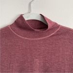 Madewell NWT Size Small Semi-Sheer Mockneck Tee Hthr Merlot Style NN260 Photo 5
