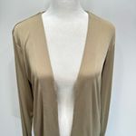 Chico's Chico’s Tan Lightweight Stretch Open Front Basic Long Sleeve Cardigan Size 1/M Photo 2