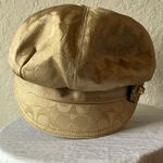 Coach : Kristin Signature Gold Patterned Cap- M/L Photo 0