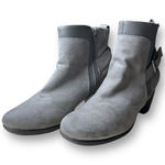 Croft & Barrow with Ortholite Ecco Women's Gray Ankle Faux Suede Booties Sz 6 M Photo 0