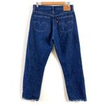 Levi's High Rise Premium 501 Distressed Cropped Straight Jean Market Grammar 29 Photo 6
