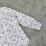 Garnet Hill  Essential Organic-Cotton Button Down Shirt Longsleeve Floral Size 12 Photo 6