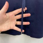 CHAPS  women's pull on navy striped drawstring cotton stretch knee skirt casual L Photo 1