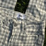 Paige  Women's Verdugo Ankle Skinny Leg Slim Jeans Size 25 Gray White Plaid Photo 2