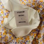 Isalis Floral Mini Dress in Purple Orange Large Photo 6