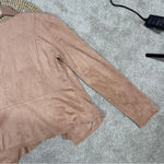Hutch Anthropologie  Open Jacket Blazer Faux Vegan Suede in Peachy Beige Size S Photo 10