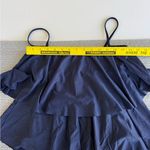 J.Crew Navy Blue Tiered Strapless or Spaghetti Strap One Piece Swimsuit Size 4 Photo 7