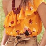 Sézane Sèzane Adelie Silk Blouse Saffron Flowers FR34 Photo 2