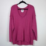 Aerie Voop Sweater Oversized Pink Women’s Size Large Cotton Relaxed Beachy Photo 2