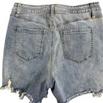 A Beautiful Soul Mid Rise Denim Shorts 10 Med Wash Distressed Patches 5 Pocket Photo 3