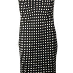 ZARA  Black Satin Sleeveless Polka Dots Cami Cowl Neck Midi Slip Tank Dress Sz M Photo 0