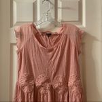 Hannah Pink Scoop Neck Sleevless Lace Accent Top M Size M Photo 4