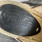 Soludos  Black & Tan Leather Wedge Espadrille Heel Shoes 8 Photo 6