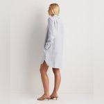 NWT Quince Women’s 100% European Linen Shirt Dress – Blue Pinstripe (Size S) Photo 5