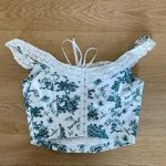 Licorne Sans Corne Estrella Corset in White & Green Floral Size M Photo 3