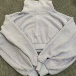 BDG New Leaf Quarter-Zip Cropped Sweatshirt NWT Size M - Lavender Photo 4