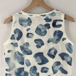 iLinen Lifestyle 100% European‎ Linen Leopard Print Sleeveless Dress Pockets White Size XS Photo 7