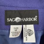 Sag Harbor  women wool blazer size 12 Lavender Blue Photo 2